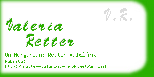 valeria retter business card